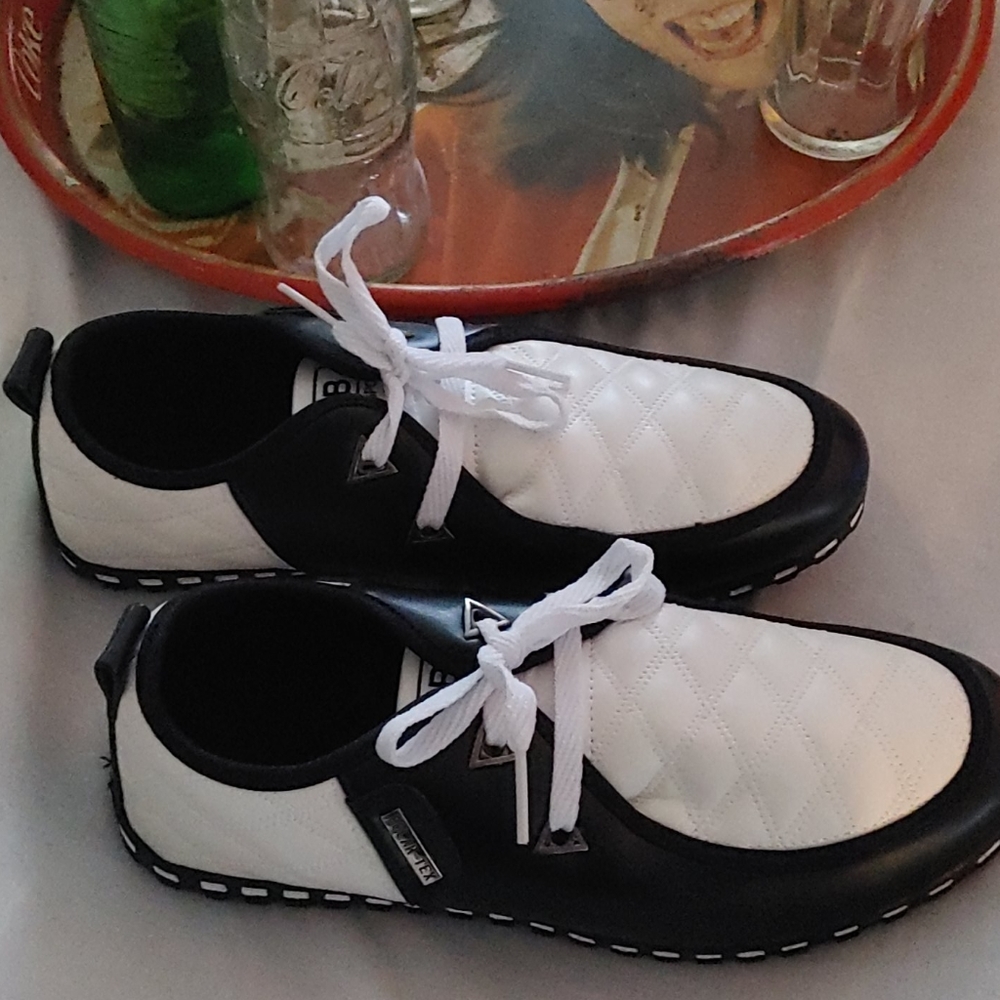 Black and white dancing shoes